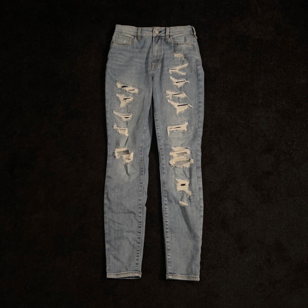 PacSun High Rise Jegging Womens‎ Size 26 Distressed Ripped Light Wash Blue Denim